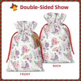 thumbnail image 2 of Rocae Rose Flower B for Christmas Drawstring Linen Gift Bag with Drawstrings Treat Bag Goody Present Bags for Christmas Party Favor-Medium, 2 of 9