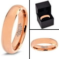 thumbnail image 5 of Charming Jewelers Tungsten Wedding Band Ring 5mm for Men Women Comfort Fit 18K Rose Gold Plated Plated Domed Polished Lifetime Guarantee Size 8.5, 5 of 5