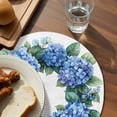 thumbnail image 4 of Round Placemats Blue Hydrangea Wreath 15 inch Set of 6 Table Mats for Dining Table Watercolor Flower Heat Resistant Non-Slip Kitchen & Home Decorative Place Mat Set, 4 of 8