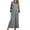 Gray, variant on Women's Casual Maxi Long Nightgown With Pocket