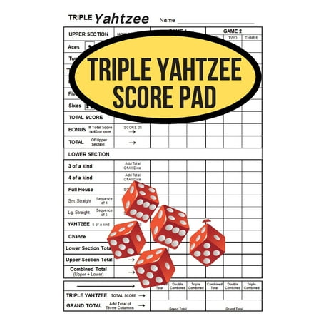 Triple Yahtzee Score Pad (Paperback)