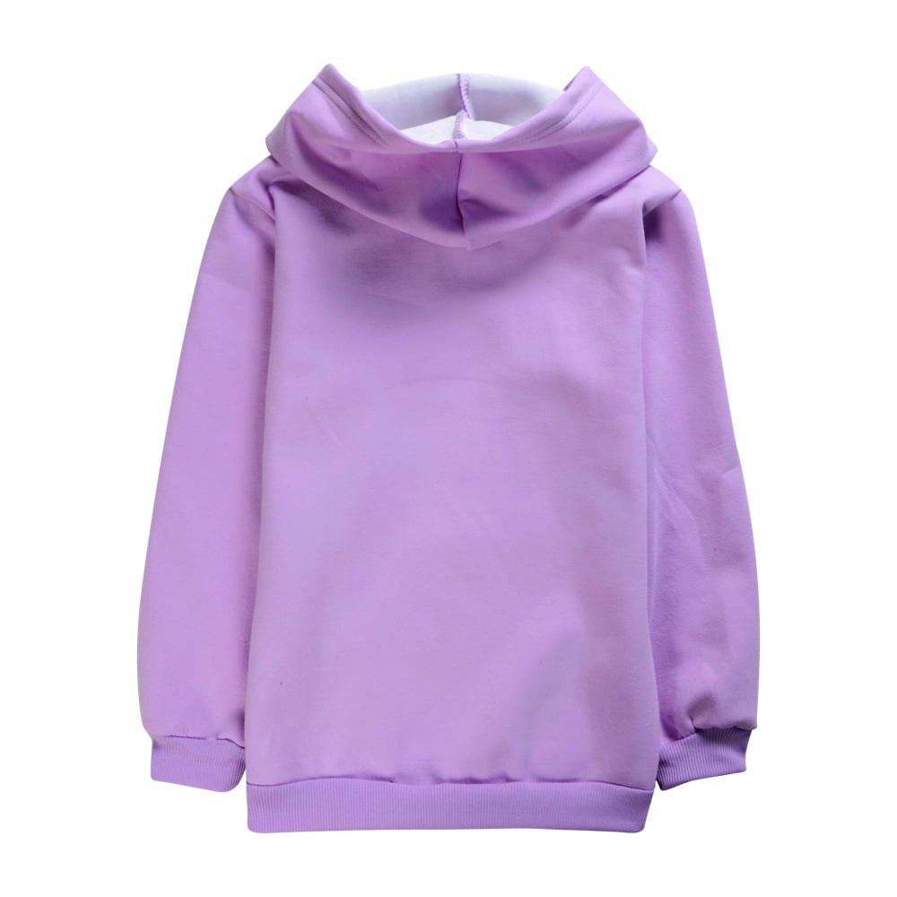 Girls' hoodie APHMAU children's autumn and winter thick fleece hooded sweatshirt double-layer thick non inverted fleece hooded sweatshirt suitable for 5-13 years old