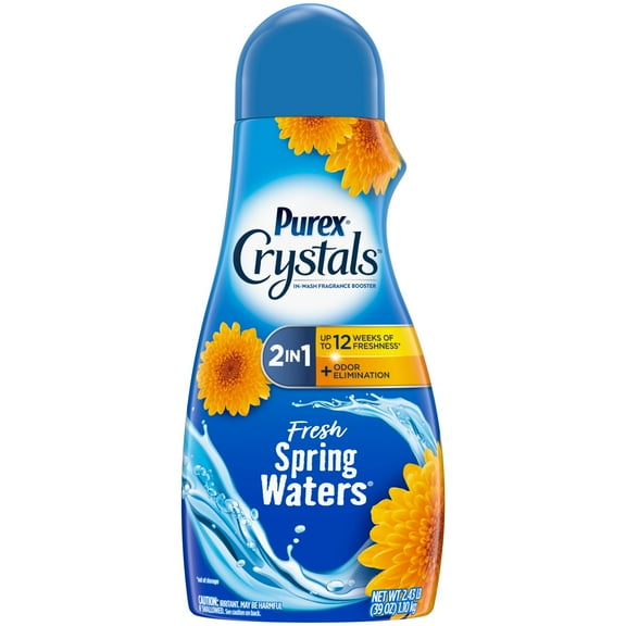 Purex Crystals In-Wash Odor Eliminating Scent Booster, Fresh Spring Waters, 39oz