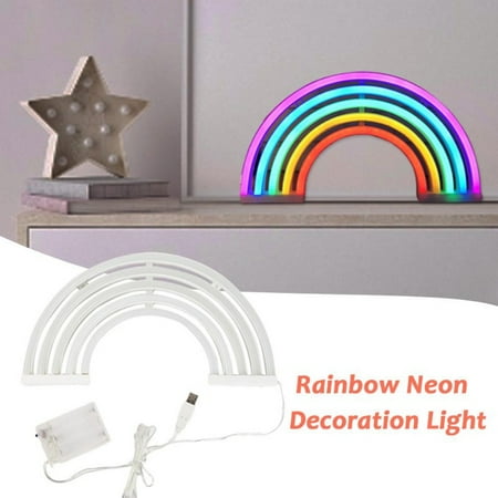 

Night Lights for Kids Cute Rainbow Neon Sign LED Rainbow Light/Lamp for Dorm Decor Wall Decor for Girls Bedroom Christmas Birthday party Kids Room