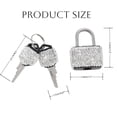 thumbnail image 6 of Small Locks with Keys, Sparkling Mini Luggage Locks Keyed Padlock Metal Lock for Locker Suitcase, Backpack, Boxes, Laptop Bag(Purple), 6 of 7