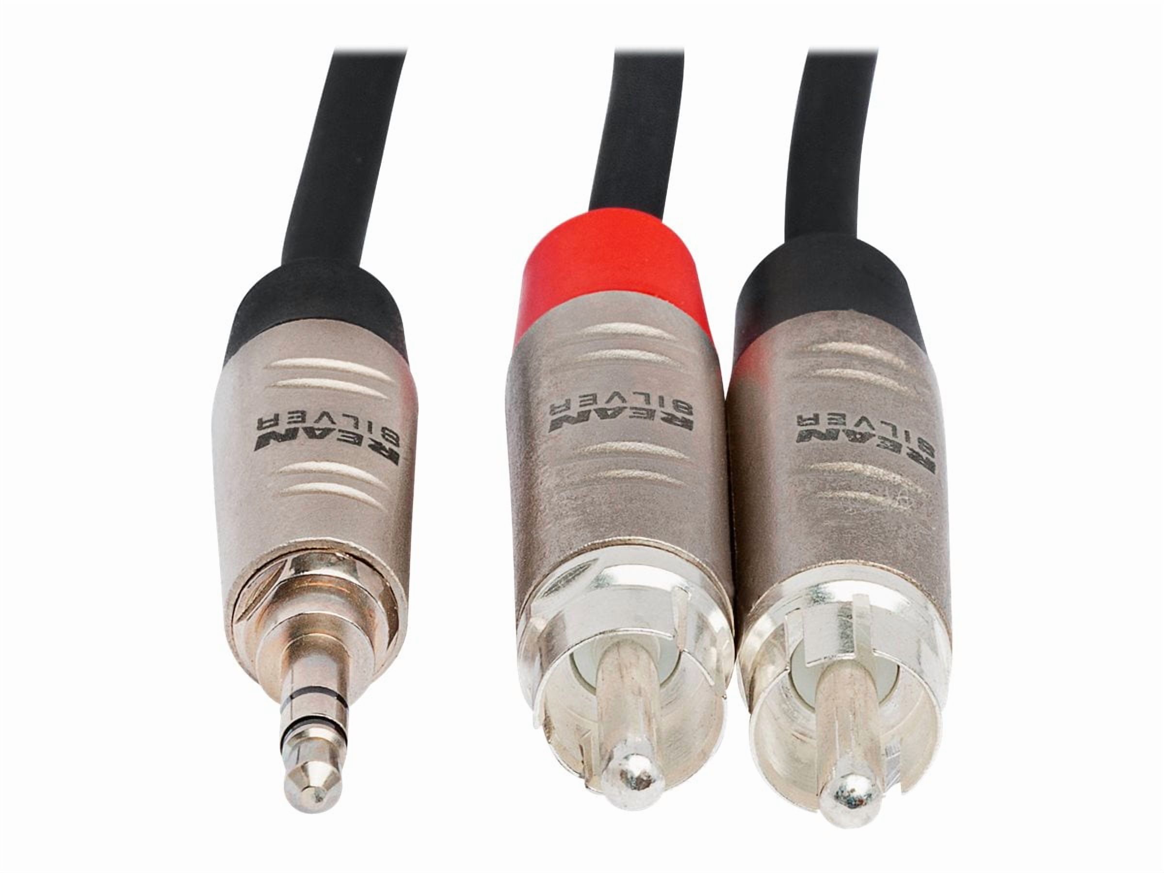 Hosa HMR-010Y Pro Stereo Breakout REAN 3.5 mm TRS to Dual RCA 10 ft