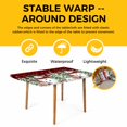 thumbnail image 4 of Christmas Table Cloths for 3 Foot Rectangle Tables, Snowman Snowflake Trees Watercolor Birds Red Plaid Patio Waterproof Elastic Fitted Tablecloths, Washable Rectangular Table Cover for Camping, 4 of 8