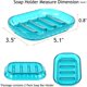 thumbnail image 4 of Jabonera para barra de jabón, jabonera para baño, juego de 2, jabonera para ducha, baño, fregadero de cocina, jabonera, azul, 4 of 5