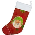 thumbnail image 2 of Caroline's Treasures Pomeranian Snowflakes Multi-color Christmas Stocking, with Soft Suede Fabric 18", 2 of 2