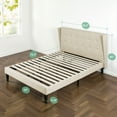 thumbnail image 3 of Zinus Athena 45" Upholstered Platform Bed with Wingback Headboard, Full, 3 of 9