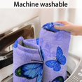 thumbnail image 5 of Purple Butterfly Flower Pattern Bathroom Rugs Mat,Non Slip Microfiber Bathroom Rug,Rubber Backing,Soft Bathroom Mats for Bathroom Floor,Tub and Shower,20x32in(50x80cm), 5 of 5