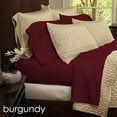 thumbnail image 1 of Premium Rayon Bed Sheet Set, 4 Piece, Queen, Burgandy, 1 of 2
