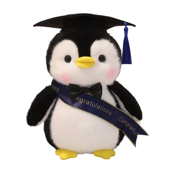 Plush Doll Graduation Penguin Doctorate Stuffed Animal Graduation Celebration Party Decor B - 22x10x5cm