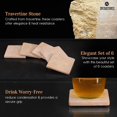 thumbnail image 3 of SPESHSTONES Coaster for Drinks 3.75'' Inches / 9.5' cm Travertine Handmade Square Coaster Sets - Stone Coasters Set for Drink, Coaster Set of 6 Kitchen Table top & Home Decor, 3 of 7