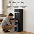 thumbnail image 2 of 4-in-1 Self-Cleaning Water Dispenser with Ice Maker, Bottom Loading Hot & Cold Water Cooler for 3 or 5 Gallon Bottle - Water Machine for Home, Office, Black, 2 of 9