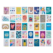 American Greetings Deluxe Birthday Card Assortment, Bright & Cheerful (40-Count)