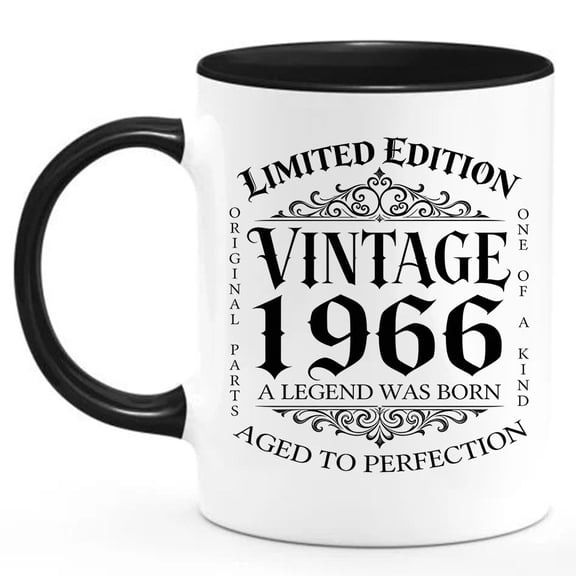60th Birthday Gifts for Men Women - 60th Birthday Decorations for Men - Vintage 1966 Coffee Mug - Born in 1966 Present Ideas - Turning Sixty Gift For Dad, Mom, Uncle