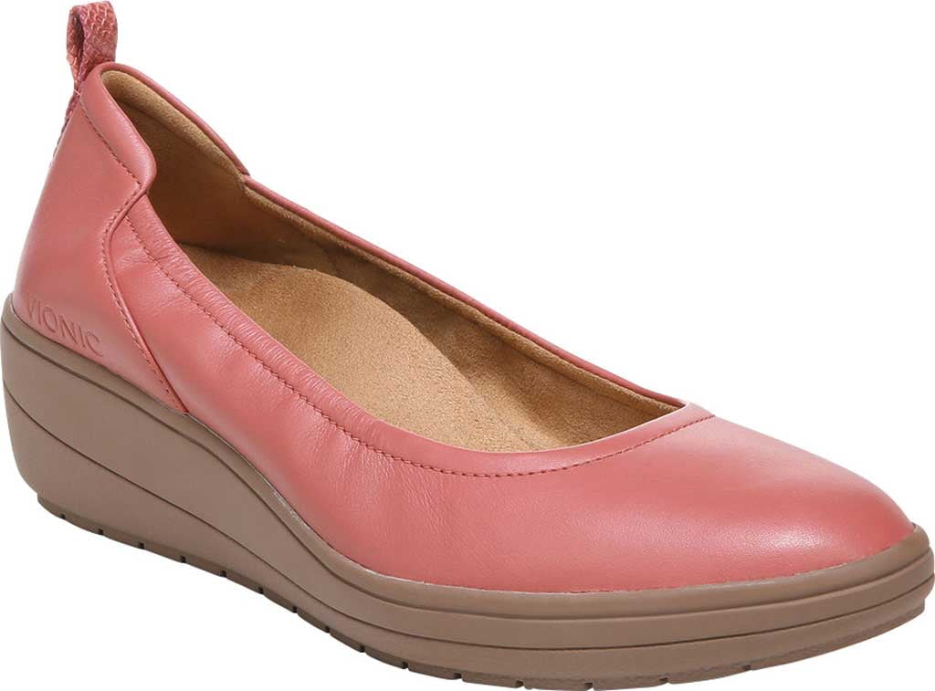 Women's Vionic Jacey Wedge Pump Dusty Cedar Leather