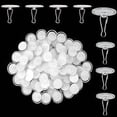 thumbnail image 1 of 100 Pcs Adhesive Ceiling Hooks, Ceiling Hooks Self Adhesive with Flagpole Clips Decorative Hooks, Sticky Ceiling Hooks for Decorations for Hanging Wind Chimes, Living Room, Bedroom, 1 of 7