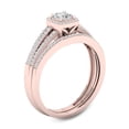 thumbnail image 2 of Imperial 1/2Ct TDW Diamond 10k Rose Gold Halo Bridal Set (H-I, I2), 2 of 4