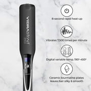 Vibrastrait Pro Professional 1.75 Inch Ceramic Tourmaline Flat Iron Hair Straightener, Vibrating Ionic, Black
