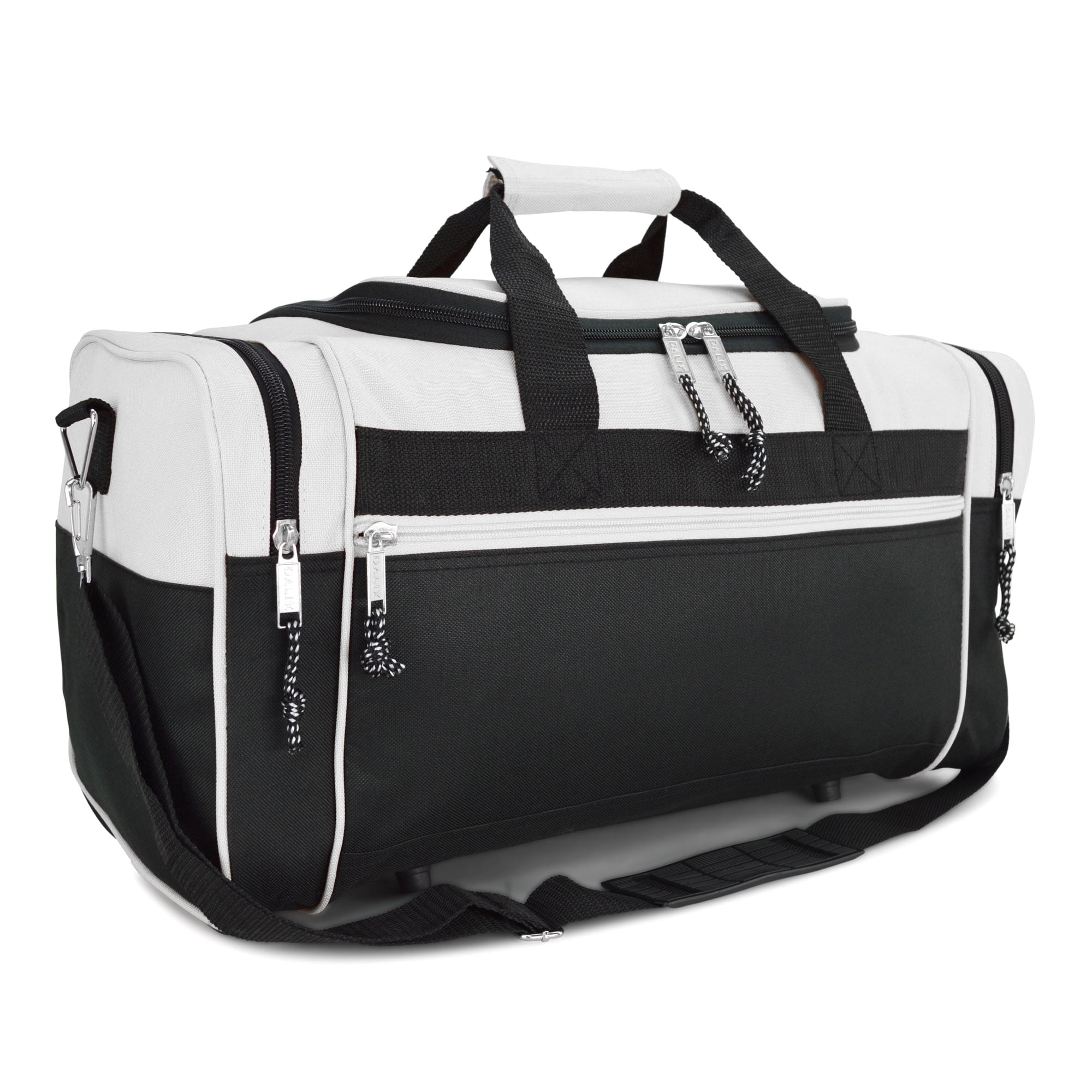 DALIX 19' Sports Duffle Bag Gym Travel Pack in White