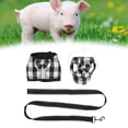 thumbnail image 4 of Arnés De Chaleco De Cerdo Con Correa, Vestidos Para Perros Arnés De Vestido De Cerdo Arnés De Vestido De Cerdo Con Gorra Accesorios De Conejillo De Indias Arnés De Cerdo Para Ccdes Negro Blanco S, 4 of 8