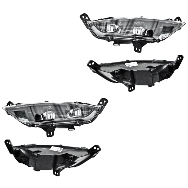 PAR FAROS PARA NIEBLA color negro - Compatible con Chrysler 200 2015 - 2016 GEN Genérica .