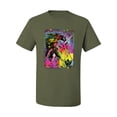 thumbnail image 2 of Wild Bobby, Colorful Rainbow Unicorn Animal Lover Men's Graphic T-Shirt, Military Green, 2XL, 2 of 3