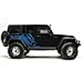 thumbnail image 3 of Factory Crafts Splash Side Graphics Kit 3M Vinyl Decal Wrap Compatible with Jeep Wrangler 4 Door 2007-2016 - Azure Blue, 3 of 3