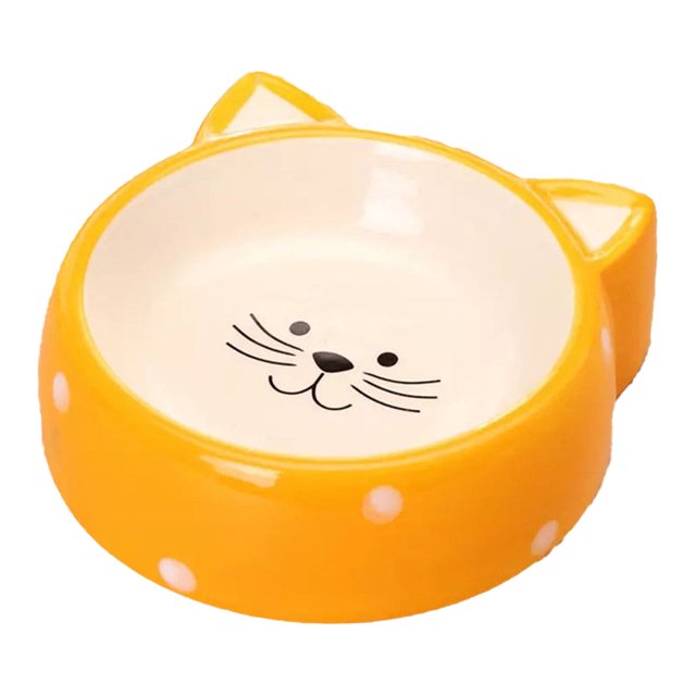 Cuenco de cerámica con cabeza de gato, cuenco de comida para mascotas, cuenco para gatos, cuenco para perros