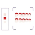 thumbnail image 4 of Square Short Press On Nails Red French Tip Fake Nails 24Pcs Stick On Acrylic for Girls Women, 4 of 5