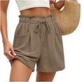 thumbnail image 5 of ByworldtasicNo Boundaries Summer Casual Shorts with Pockets High Waisted Wide Leg Drawstring Beach Vacation Trendy Shorts, 5 of 6