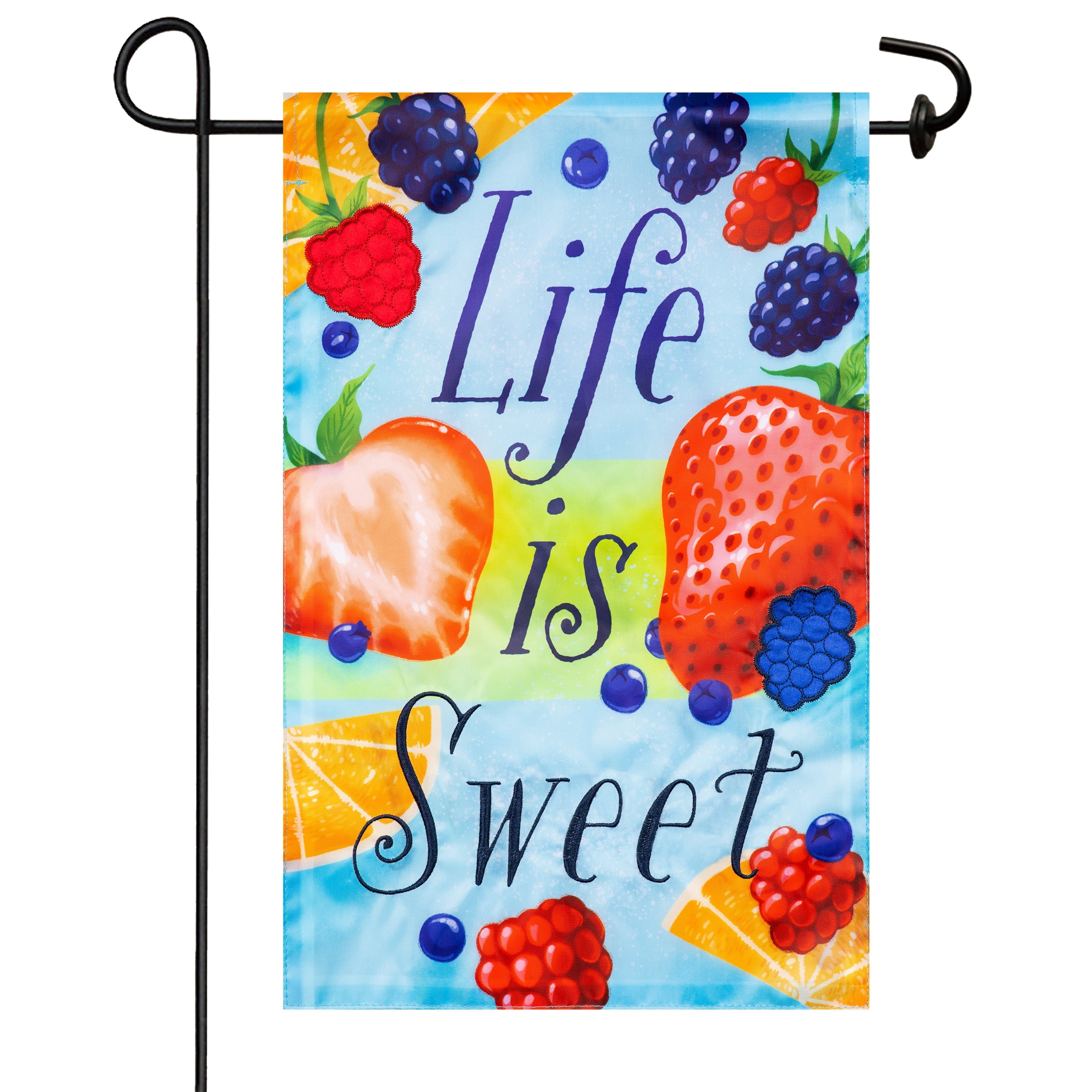 Meadow Creek 14.5" x 18" Life Is Sweet Outdoor Yard Flag