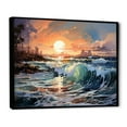 thumbnail image 2 of Designart "Tranquil Horizons At Beach Sunrise III" Ocean Floater Framed Canvas Wall Art, 2 of 5