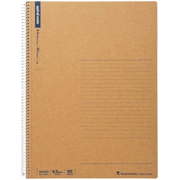 A4 spiral note BASIC　lined 80 sheets