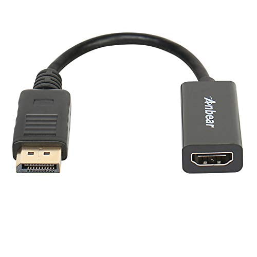 Port d'Affichage à l'Adaptateur HDMI, Port d'Affichage de l'Ancre au Câble HDMI (mâle à femelle) pour les ordinateurs de bureau et les ordinateurs portables compatibles displayport se connecter aux écrans hdmi (1PACK)