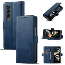 Case for Galaxy Z Fold 4 Wallet Case, [RFID Blocking] Card Holder Stand [Shockproof TPU Interior Case] Premium PU Leather Magnetic Protective Flip Cover Compatible with Samsung Galaxy Z Fold 4,
Blue