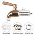 thumbnail image 3 of Drink Dispenser Spigot Champagne Stainless Steel Spigot Tap 16mm Replacement Spigot for Beverage Dispenser, 3 of 6