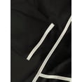 thumbnail image 3 of Black And White Contrast Trim Bow Detail Elegant Short Sleeve Fit & Flare Mini Dress, 3 of 6