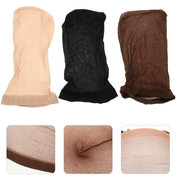 WHAMVOX Nylon Wig Caps for Women Lightweight and Comfortable Elastic Net Hats Assorted Color Fits Various Head
