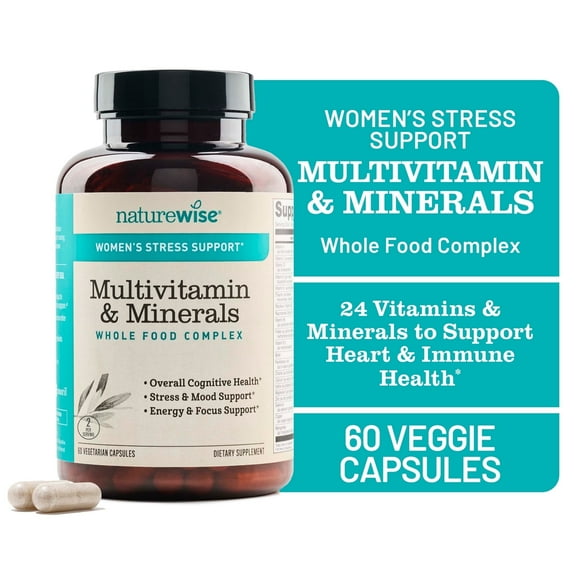 NatureWise Multivitamin for Women Stress Support & Natural Minerals - 60 Ct[30-Day Supply]