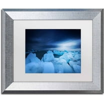 Trademark Fine Art 'Blue Monday' Canvas Art by Philippe Sainte-Laudy, White Matte, Silver Frame