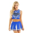 thumbnail image 2 of Conjunto de disfraz de animadora de lencería Sexy para mujer, uniforme de Cosplay para colegiala, Halloween, 2 of 4