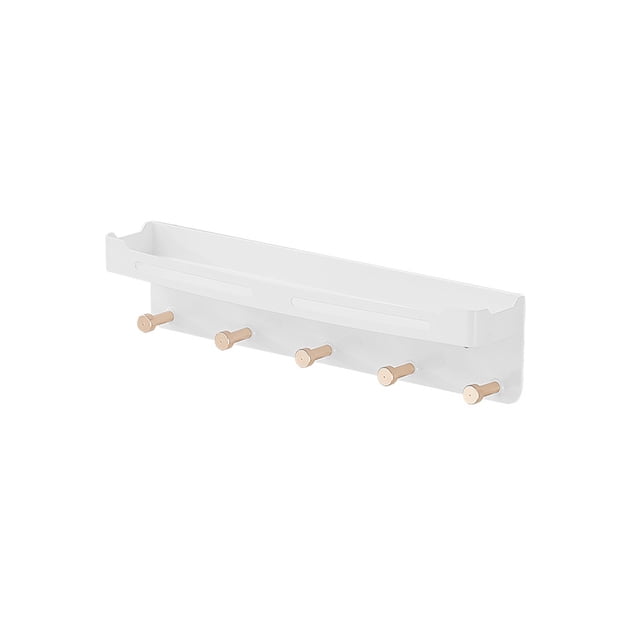 Bearachild Estante de pared Llaves multifuncionales Ropa Sombrero Gorra a mano Colgador Geles para el cabello Crema facial Estantes Accesorios Almacenamiento y organización del hogar Oro blanco Bearachild HA080819-02
