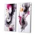 thumbnail image 3 of Designart "Ethereal Fluidity Magenta and Gold Ink Clouds VII" Abstract Painting Wall Art Set Of 2 - Modern Blue Wall Decor Set Of 2, 3 of 6