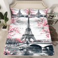 thumbnail image 2 of Manfei Female Men Eiffel Tower 4pcs Bed Sheets,Romantic Paris King Sheets,Happy Valentine's Day Super Cozy Sheet Set,Luxury Bedroom Decor, 2 of 7