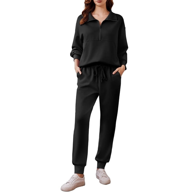 Conjunto de atuendos PINSPARK para mujer 2024, otoño, viajes, negro, tamaño pequeño