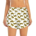 thumbnail image 2 of Goofa Leopard Print Printed Women 2 in 1 Running Shorts,Quick Dry Athletic Workout Shorts,High Waisted Athletic Shorts with Liner Pockets-XX-Large, 2 of 9