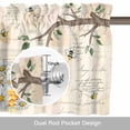 thumbnail image 6 of Bees Dwarfs Valance Curtain for Windows Springs White Daisy Branch Vintage Letter Rod Pocket Curtain Valances Short Window Treatments Panels for Kitchen Bathroom Laundry Room Basement 60 x 18 Inch, 6 of 9